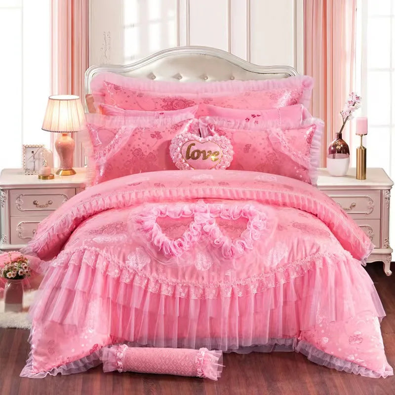 Luxury Duvet Bedding Set Queen Size Silk Quilt Comforter Bed Sheet Bedding Sets Wholesale