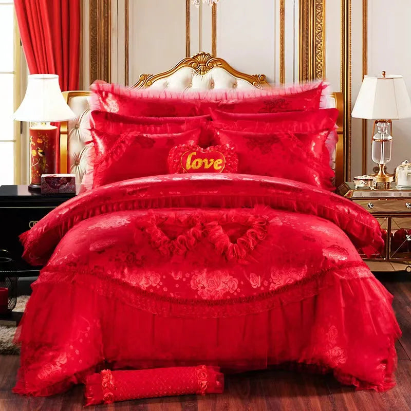 Luxury Duvet Bedding Set Queen Size Silk Quilt Comforter Bed Sheet Bedding Sets Wholesale